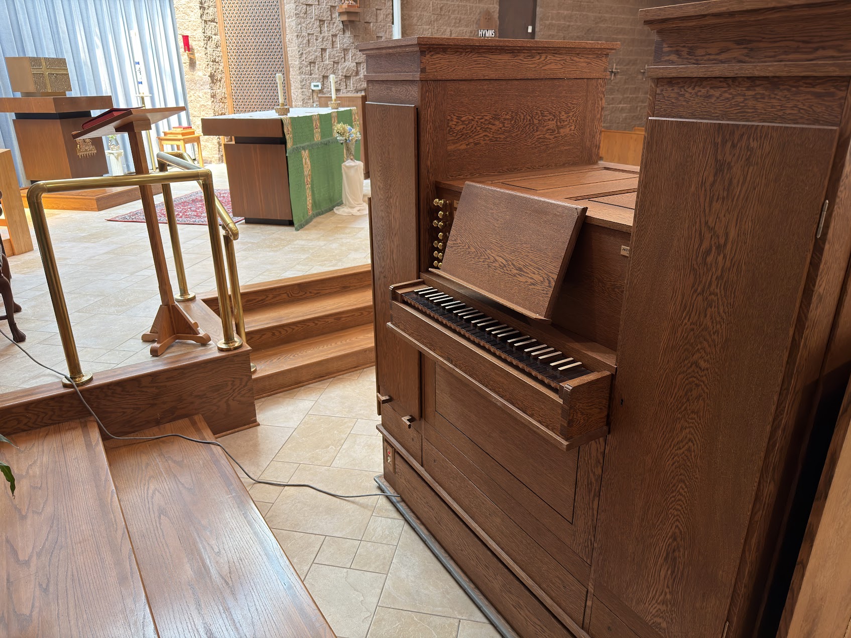Organ assembled in church
