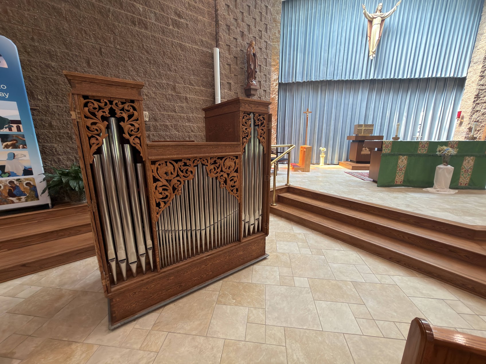 Organ assembled in church