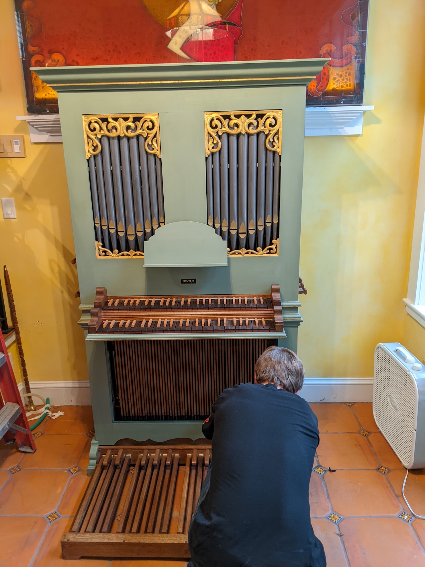 Instrument during assembly